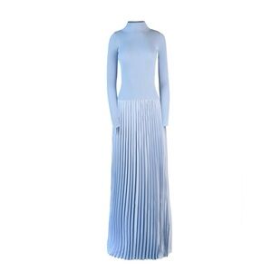Yllw the Label - Aziel Pleated Dress in baby blue